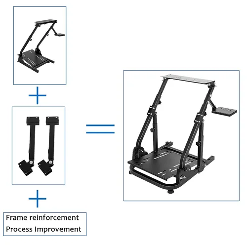 Vista 2 de Marada Racing Wheel Stand Steering Wheel Stand Ultra-stable 4 Support Arms fit for LogitechThrustmaster, G25 G27 G29 G920 T300RS, Sim Racing Stand