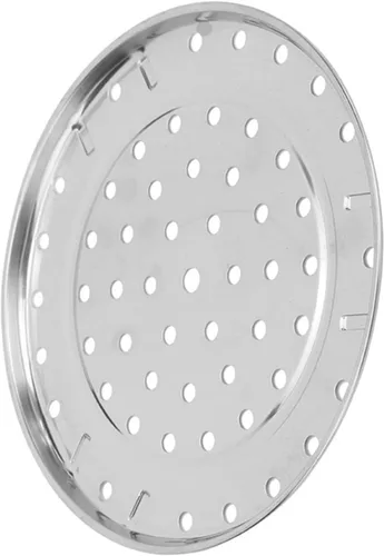 Vista 9 de Steamer Rack, Stainless Steel Steam Holder Tray Shelf Round Steaming Tray Insert Cooking Accessories with Supporting Feet for Steamer Cookware