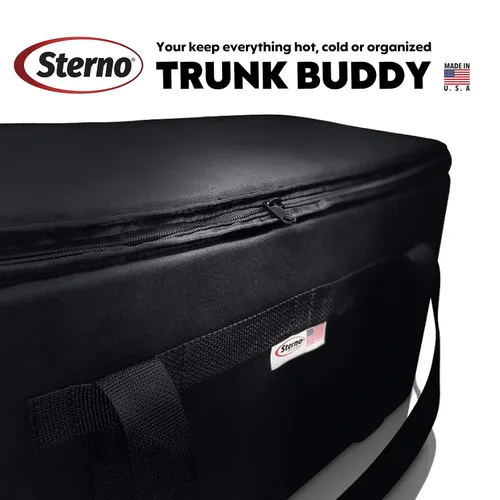 Vista 9 de Sterno Trunk Buddy Organizador aislado a prueba de fugas, bolsa de alimentos fríos y calientes para comestibles, bebidas y más, exterior de tela
