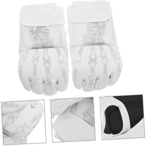 Vista 8 de Guantes de boxeo para hombres y mujeres, protección mejorada, guantes de medio dedo para jóvenes y adultos, equipo de entrenamiento acolchado