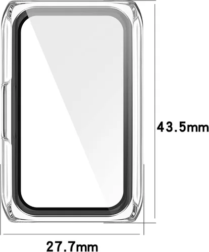 Vista 2 de FitTurn Funda compatible con Huawei Watch Fit Mini Smart Watch de repuesto de PC Slim Cover 3D Cobertura completa Protector de pantalla de vidrio