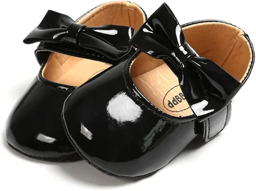 Vista 4 de Mocasines para bebé de princesa brillante Mary Jane vestidos zapatos de primera calidad ligeros suela suave zapatos para cuna zapatos para niños