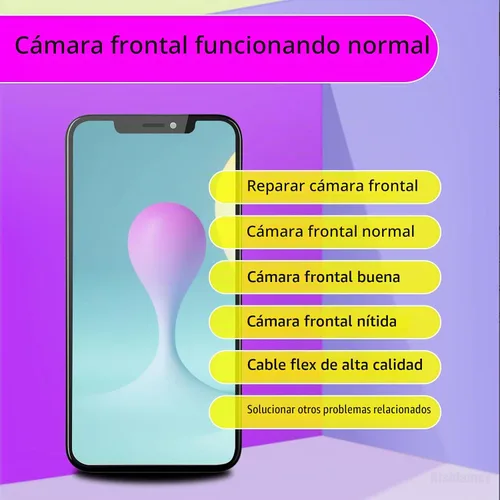 Vista 6 de Reemplazo de la cámara frontal para iPhone 11 Pro Max frente al módulo de lente Cable flexible con luz estructurada Receptor de 12MP Reemplazar