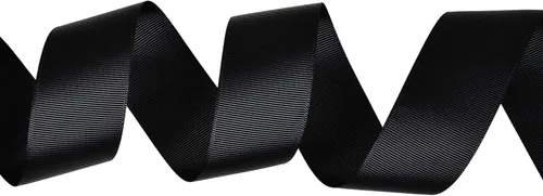 Vista 2 de YAMA - Cinta de grogrén negra de 1 1/2 pulgadas, 50 yardas, cinta negra para envolver paquetes de regalo, diseño floral, manualidades, decoración
