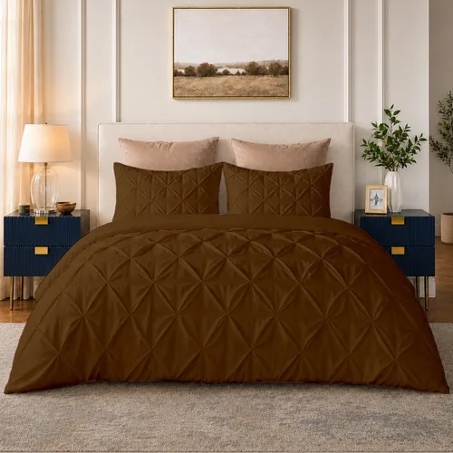 Vista 15 de SLEEP-NEST Luxuries - Funda de edredón plisada decorativa, tamaño individual/individual XL, 68 x 90 pulgadas, 3 piezas, con cierre de cremallera