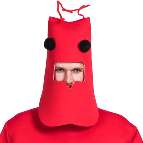 Vista 6 de EraSpooky Disfraz de langosta de Halloween para hombre (rojo, talla única)