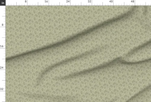 Vista 2 de Spoonflower Tela – Flores verdes pálidas con diseño de lúpulo de cerveza y vida campestre impresas en tela de gasa – Costura de moda vestidos