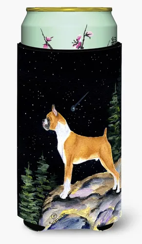 Vista 5 de Caroline's Treasures SS8447CC Starry Night English Bulldog - Enfriador para latas o botellas, lavable, funda plegable con aislamiento para bebidas
