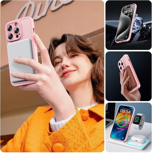 Vista 743 de TOCOL Funda para iPhone 11, compatible con Magsafe, protección completa de cámara, imanes integrados, protección contra caídas, funda translúcida