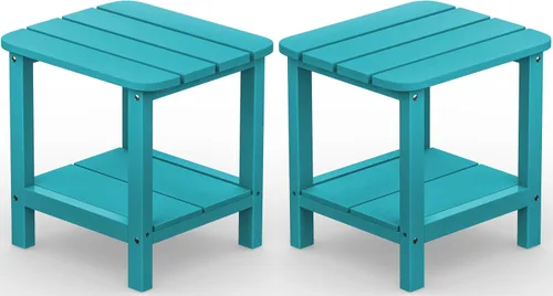 Vista 12 de SERWALL Mesa auxiliar Double Adirondack, Mesa auxiliar de forma rectangular, Negra