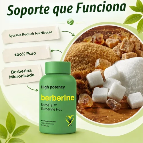 Vista 3 de Advanced Bionetix Suplemento de berberina micronizada de biodisponibilidad avanzada de 1500 mg All Natural w/BerbeTal™ Support. 90 cápsulas totales