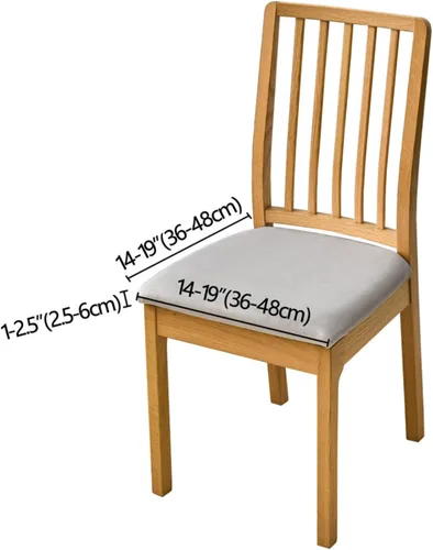 Vista 5 de Juego de 6 fundas de asiento de terciopelo para sillas de comedor, fundas de asiento elásticas para sillas de comedor, fundas de asiento para sillas