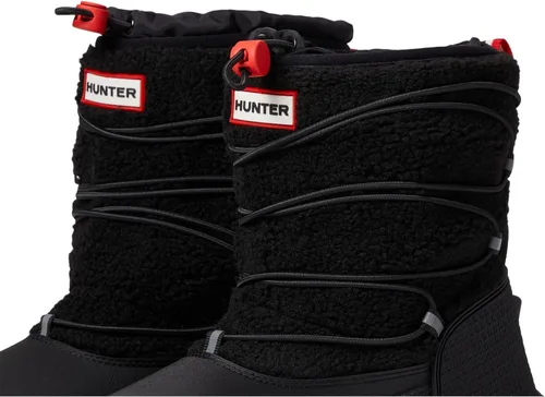 Vista 6 de Hunter Wanderer - Botas de nieve cortas de sherpa para mujer, parte superior textil y sintética, puntera cerrada y cómodas botas de nieve