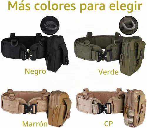 Vista 7 de Conjunto de cinturón de batalla táctico, Molle, tiro, cinturón de guerra