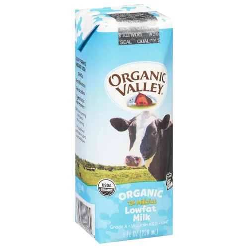 Vista 5 de Organic Valley, Cajas de leche, 1% de leche estable, aperitivos saludables, 8 onzas líquidas (paquete de 24)