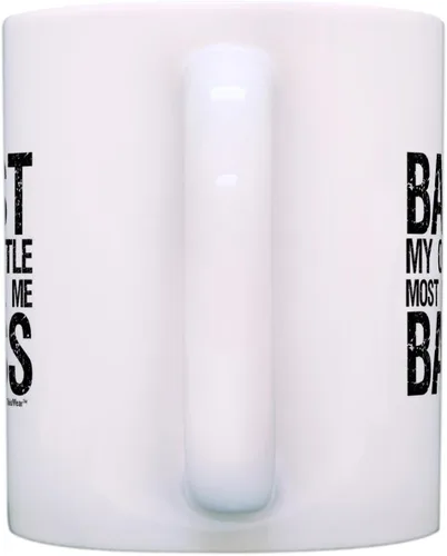 Vista 2 de ThisWear Taza de café con diseño de bajo y guitarra, para músico, título oficial, color blanco