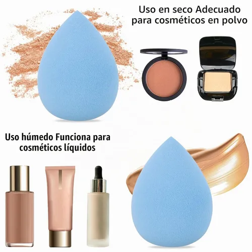 Vista 5 de BTYMS 10 piezas de esponja de maquillaje licuadoras esponjas de belleza en forma de huevo esponja de mezcla aplicador de base esponjas cosméticas 10