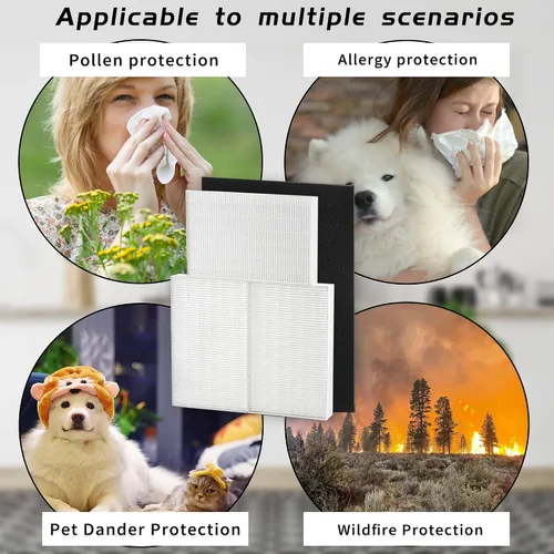 Vista 7 de Filtro HEPA HPA300 de repuesto compatible con purificador de aire Honeywell serie HPA300, HPA300, HPA304, HPA8350, HPA300VP, HPA3300b, HPA5300, 3