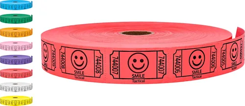 Vista 8 de Tacticai 2000 boletos para rifas Smile, rollo individual, color azul
