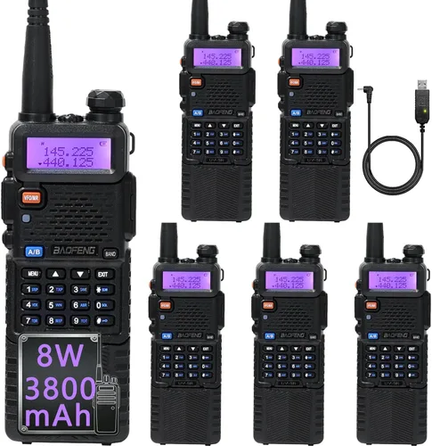 Vista 12 de Baofeng UV-5RE Plus 8W Radios de doble banda de 2 vías de largo alcance