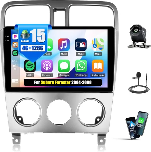 Vista 11 de UNITOPSCI 4-Core+64G para Subaru Forester 2004 2005 2006 2007 2008 Android Car Stereo Radio Wireless CarPlay Android Auto GPS, 9 pulgadas pantalla