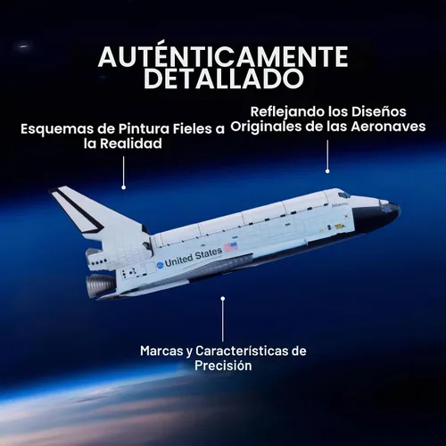 Vista 5 de Daron Worldwide Trading PS5823-1 Sello de transbordador espacial Orbiter Atlantis, Blanco