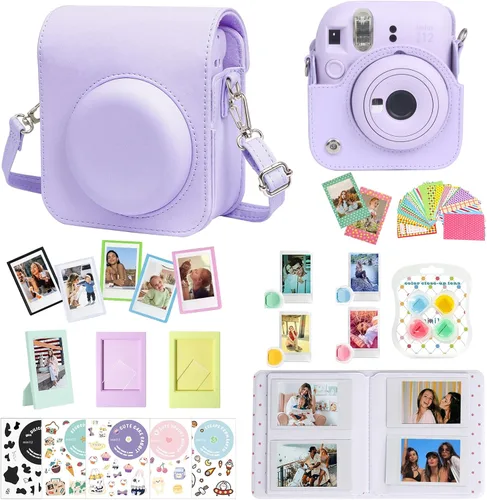 Vista 12 de CAIYOULE - Accesorios de cámara para Fujifilm Instax Mini 12, color rosa flor Blossom rosado