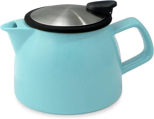 Vista 11 de FORLIFE Bell - Tetera de cerámica con infusor de cesta, 16 onzas/15.9 fl oz, grafito negro