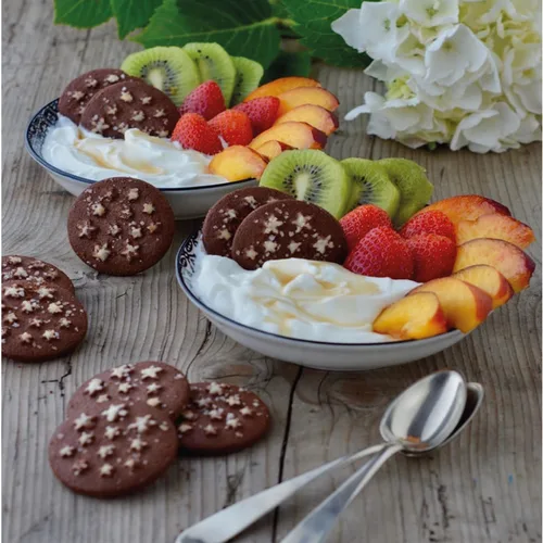Vista 5 de Mulino Bianco Pan di Stelle 12.35oz (350g) - Auténticas galletas italianas de cacao con chocolate y estrellas de azúcar - Perfecto compañero