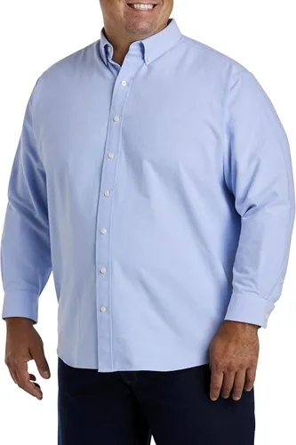 Vista 3 de DXL Big Tall Essentials - Camisa deportiva Oxford para hombre Camisa de manga larga con botones