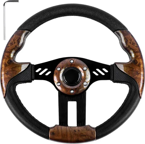 Vista 10 de Volante de Carrito de Golf EZGO, Compatible con EZGO TXT RXV, Club Car DS Precedent Tempo, Yamaha G2-G29 Mayoría de Carritos de Golf, Volante