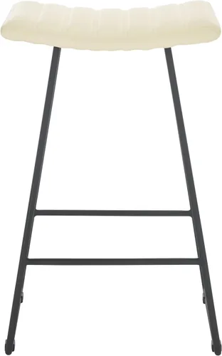 Vista 5 de Safavieh Home Collection Akito Mid-Century - Taburete de mostrador blanco moderno de 26 pulgadas