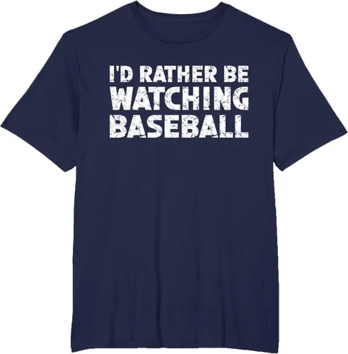 Vista 17 de Camiseta de béisbol I'd Rather Be Watching