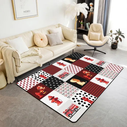 Vista 24 de jejeloiu Juego de alfombras de sala de estar, decoración de cine y noche, juego de alfombras de área de 3 x 5 con palomitas de maíz para interiores