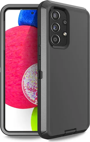 Vista 7 de Funda para Samsung Galaxy A17 5G, resistente a prueba de golpes, a prueba de polvo, 3 en 1, funda protectora resistente para Galaxy A17 5G (negro)