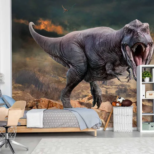 Vista 2 de artgeist Mural de pared Dinosaurios 79 x 55 pulgadas - Papel tapiz no tejido XXL Decoración de pared de forro polar Impresión fotográfica Diseño