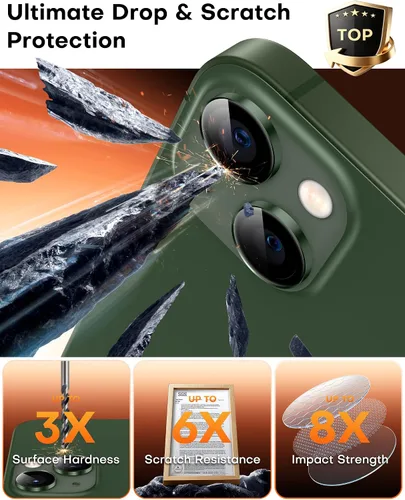 Vista 4 de TOCOL Protector de lente de cámara para iPhone 13 / iPhone 13 Mini vidrio templado HD individual resistente a los arañazos, accesorios compatibles
