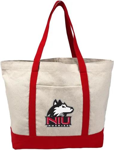 Vista 128 de Campus Lab Bolsa de lona con logotipo primario colegiado con bolsillo externo, bolsa de hombro reutilizable para ir de compras, playa Águilas A&m