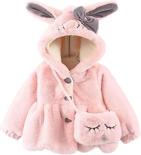 Vista 11 de Abrigo infantil con orejas en el gorro, para otoño e invierno Beige4