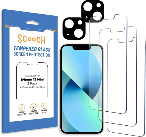 Vista 18 de Scooch Protector de pantalla 5 en 1 para iPhone 11 (paquete de 3) con protector de lente de cámara (paquete de 2) vidrio templado 9H de alta