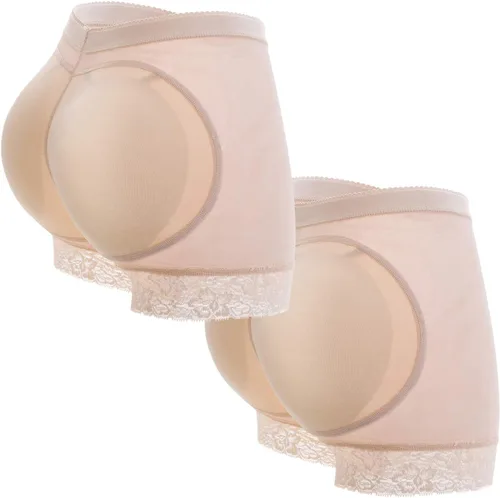 Vista 10 de KIWI RATA Bragas de encaje acolchadas para mujer, levanta glúteos, ropa interior con refuerzo Negro