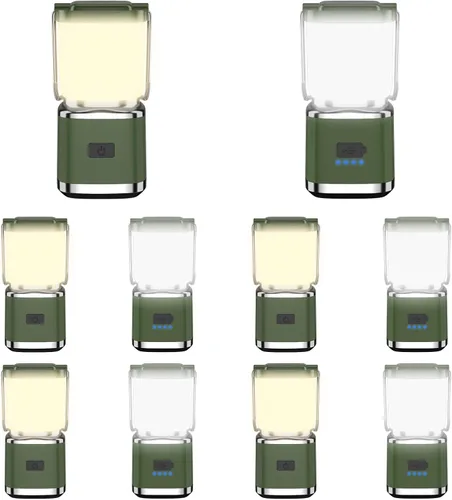 Vista 9 de Farol de Campamento Paquete de 2 Faroles para Cortes de Energía, Luces LED de Campamento para Colgar en Tiendas, Lámpara de Tienda de Campaña con 20
