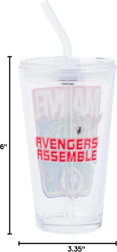 Vista 7 de Silver Buffalo Marvel Avengers con Iron Man, Hulk, Capitán América, Thor, Black Widow, Black Panther, Scarlet Witch, Vision, Falcon, y Hawkeye