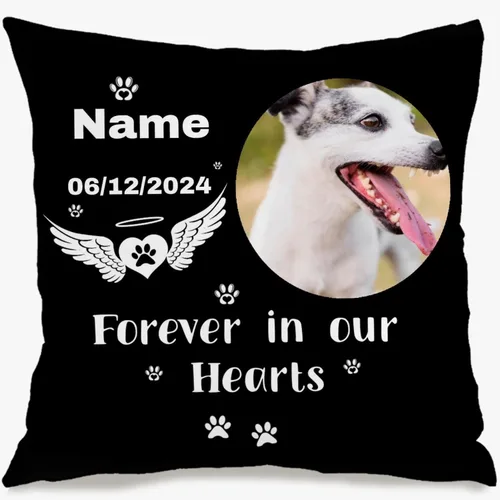 Vista 6 de Personalized Pet Photo Pillow Case Using one pet Image and Custom Text offering Home décor Personality and Giving a Sweet Gift Touch