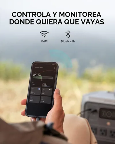 Vista 8 de EF ECOFLOW Estación de energía portátil RIVER 2 Pro, batería LiFePO4 de 768 Wh, carga rápida de 70 minutos, 4 salidas de CA de 800 W