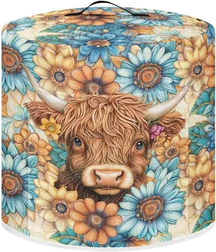 Vista 16 de Suobstales Cubierta antipolvo con estampado de girasol para olla instantánea de 6 cuartos de galón, diseño de nota musical, cubierta de olla a Nota