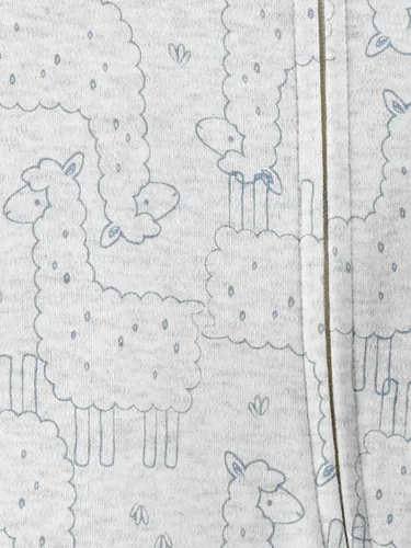 Vista 3 de Simple Joys by Carter's Pijama unisex de algodón para bebés para dormir y jugar, paquete de 3, llamaarco irisoso, 0-3 meses