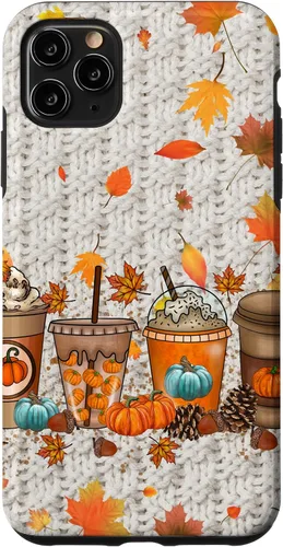 Vista 13 de iPhone 16 Acción de Gracias Otoño Hojas Otoño Calabaza Especias Funda