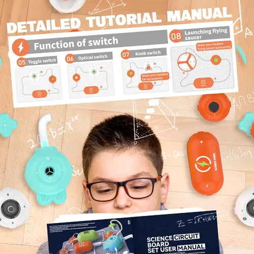 Vista 7 de SMILESSKIDDO Science Kits Electrónica Kit STEM 140+ Proyectos 10+ Piezas