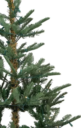 Vista 4 de Real Touch™ Árbol de Navidad artificial de abeto Nordmann preiluminado, 7.5 pies, luces LED transparentes cálidas